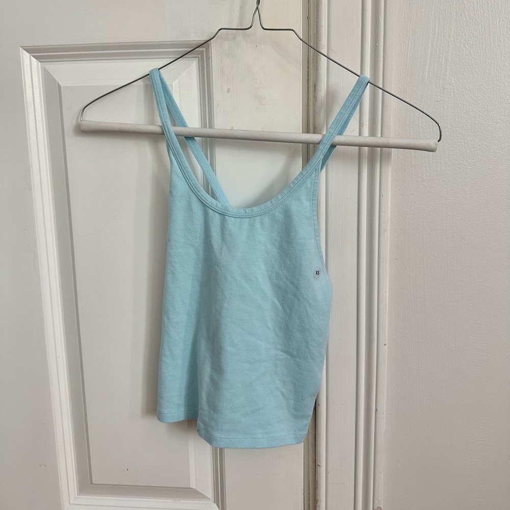 American Eagle XS Blue Crossover Adjustable Tank Top
